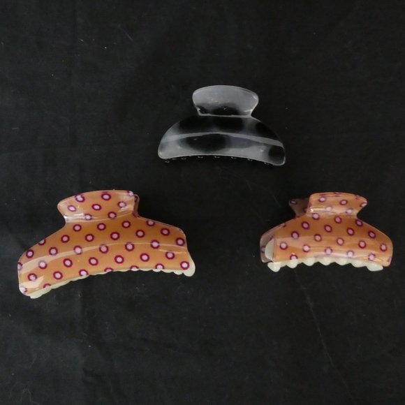 SET OF 3 | Hair Claw Clips | 2 Small and 1 Large Size - Picture 1 of 8